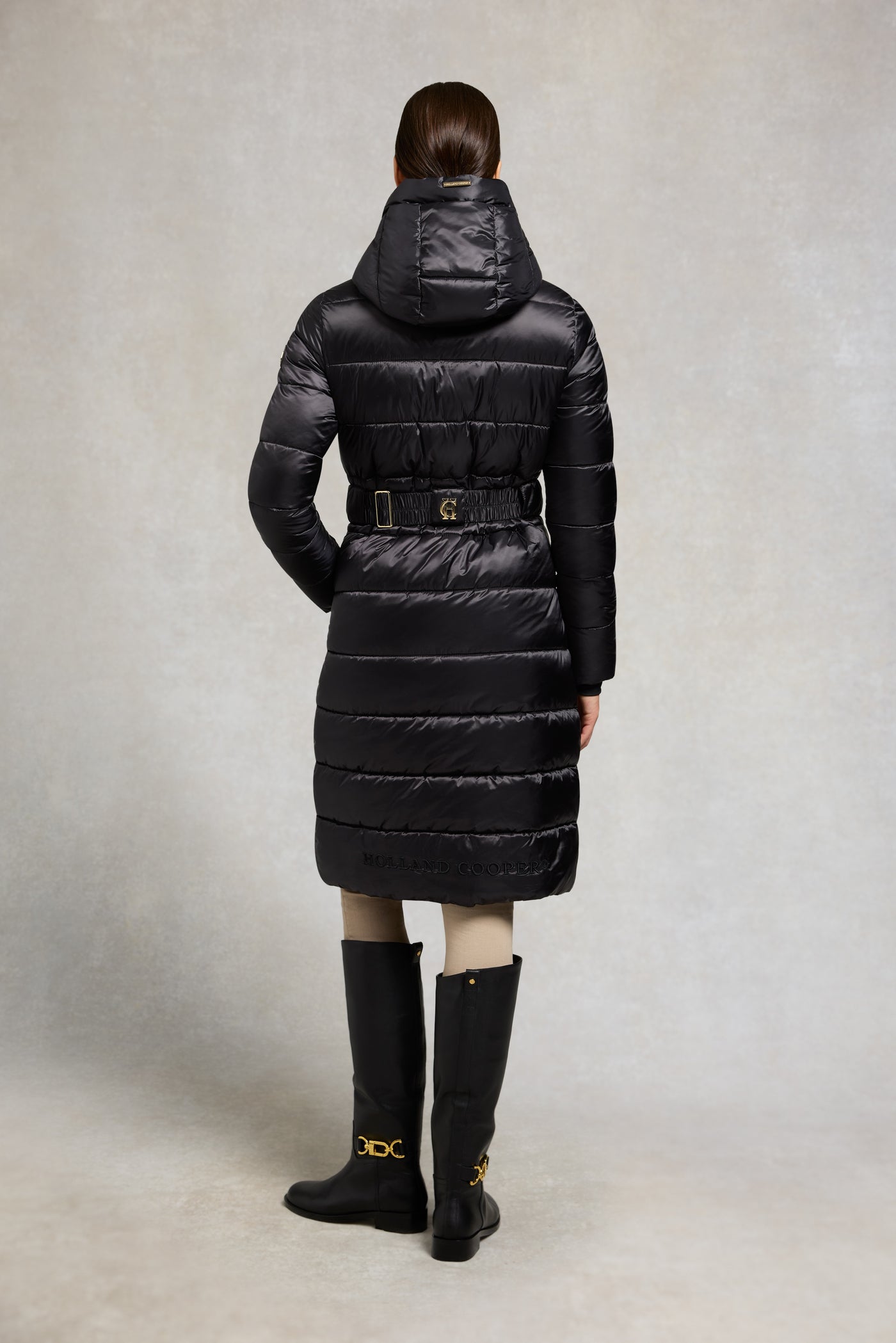 Holland Cooper The Arosa Coat in Black Model Back