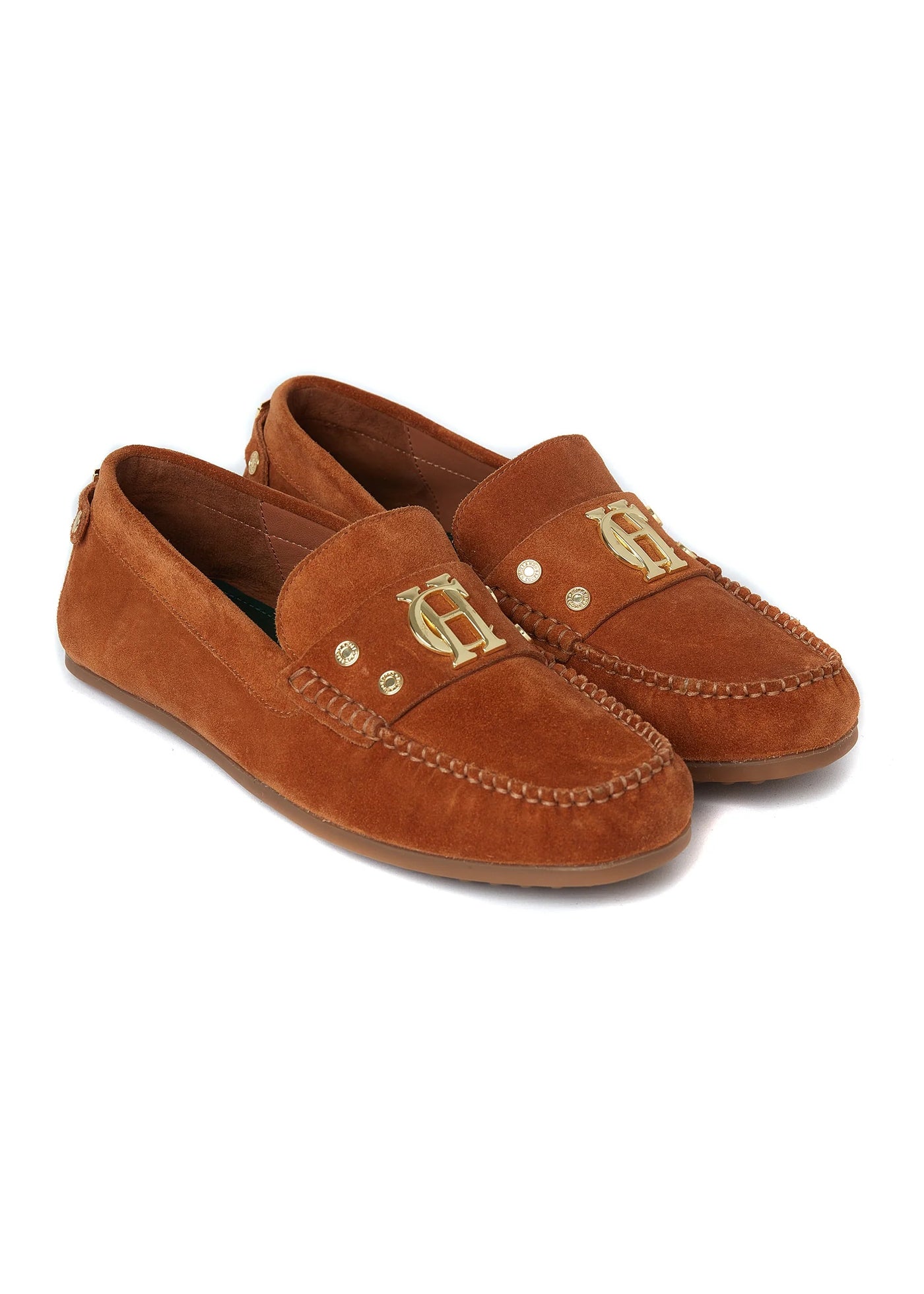 Holland Cooper The Driving Loafer Shoe in Tan Pair