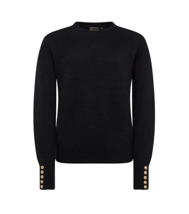 Holland Cooper Tori Crew Knit in Black