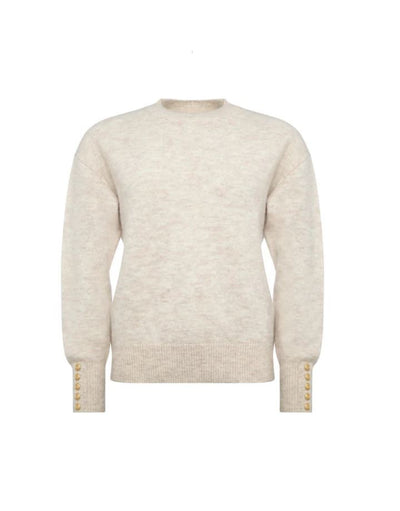 Holland Cooper Tori Crew Knit in Barley