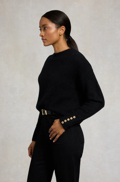 Holland Cooper Tori Crew Knit in Black