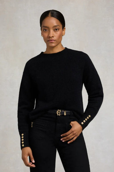 Holland Cooper Tori Crew Knit in Black