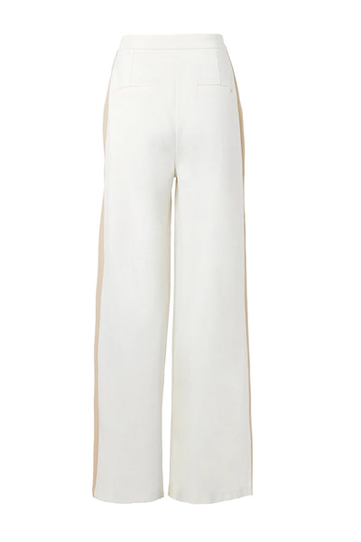 Holland Cooper Wide Leg Pant in Natural Back