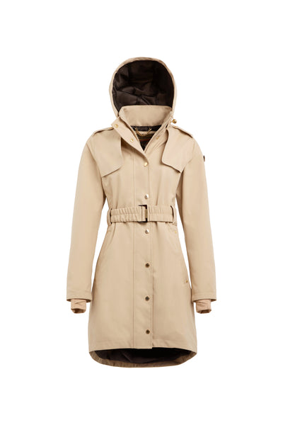 Holland Cooper Rosedale Waterproof Parka in Stone Front