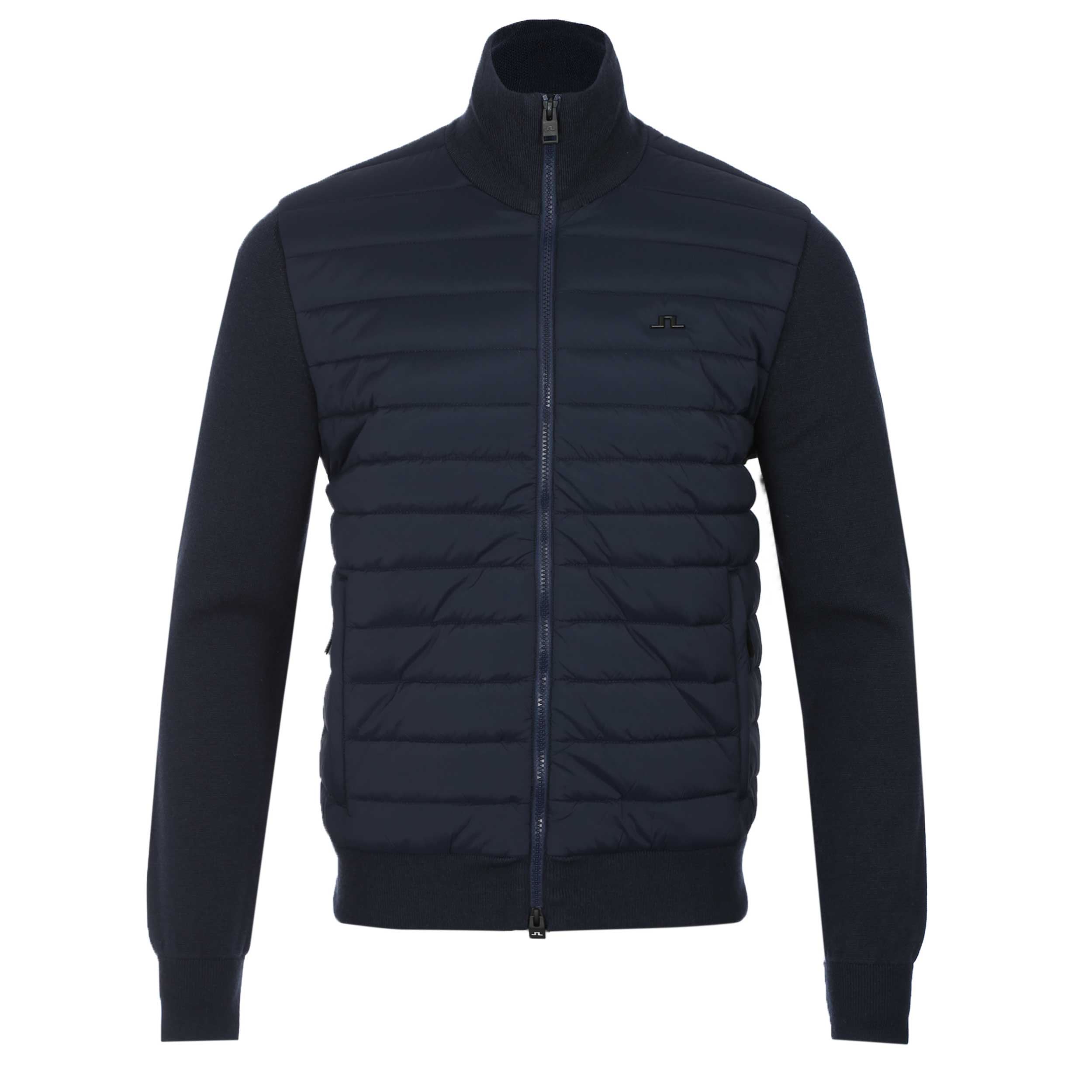 J.Lindeberg Boen Knit Hybrid Jacket in JL Navy