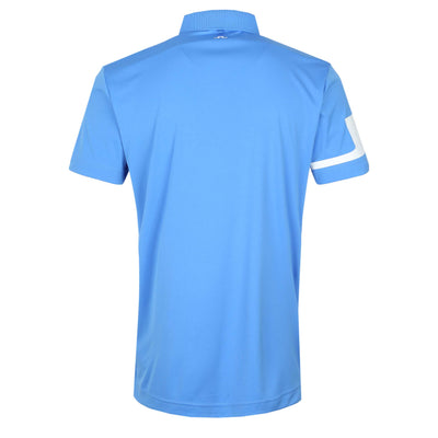 J.Lindeberg Heath Polo Shirt in Sonic Blue Back
