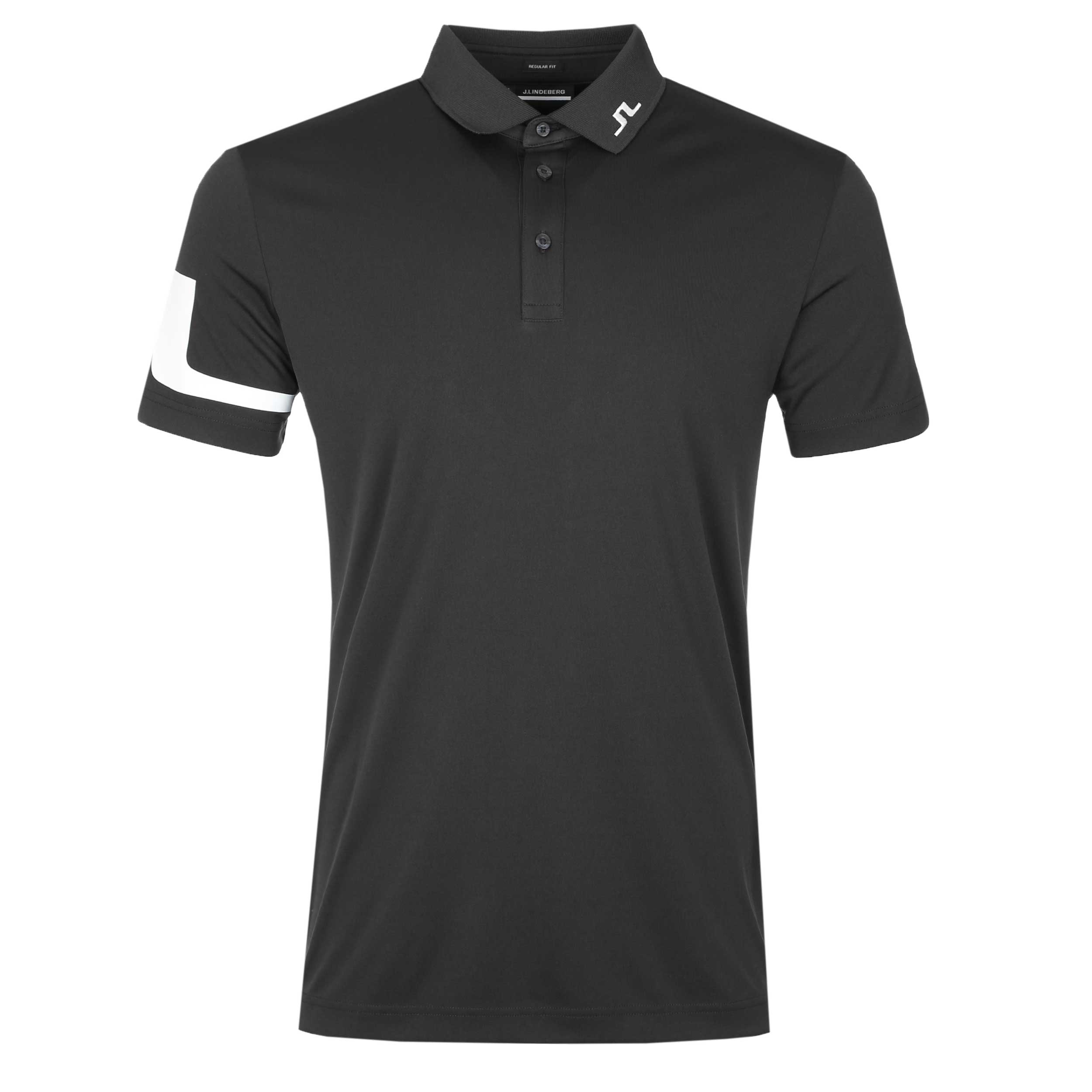 J.Lindeberg Heath Regular Fit Polo Shirt in Black