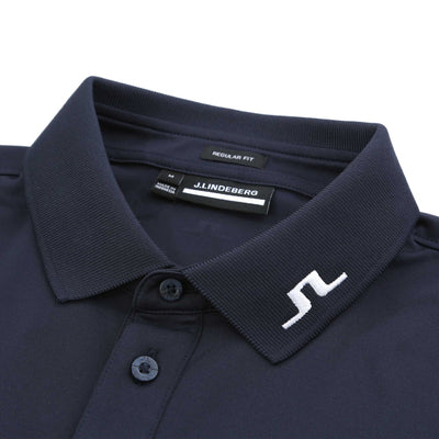 J.Lindeberg Heath Regular Fit Polo Shirt in Navy Collar