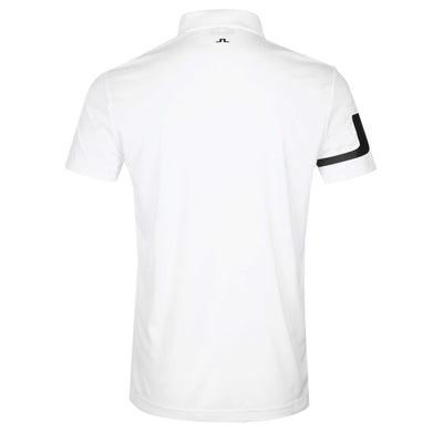 J.Lindeberg Heath Regular Fit Polo Shirt in White Back
