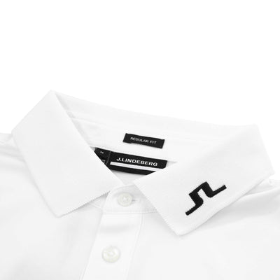 J.Lindeberg Heath Regular Fit Polo Shirt in WhiteCollar