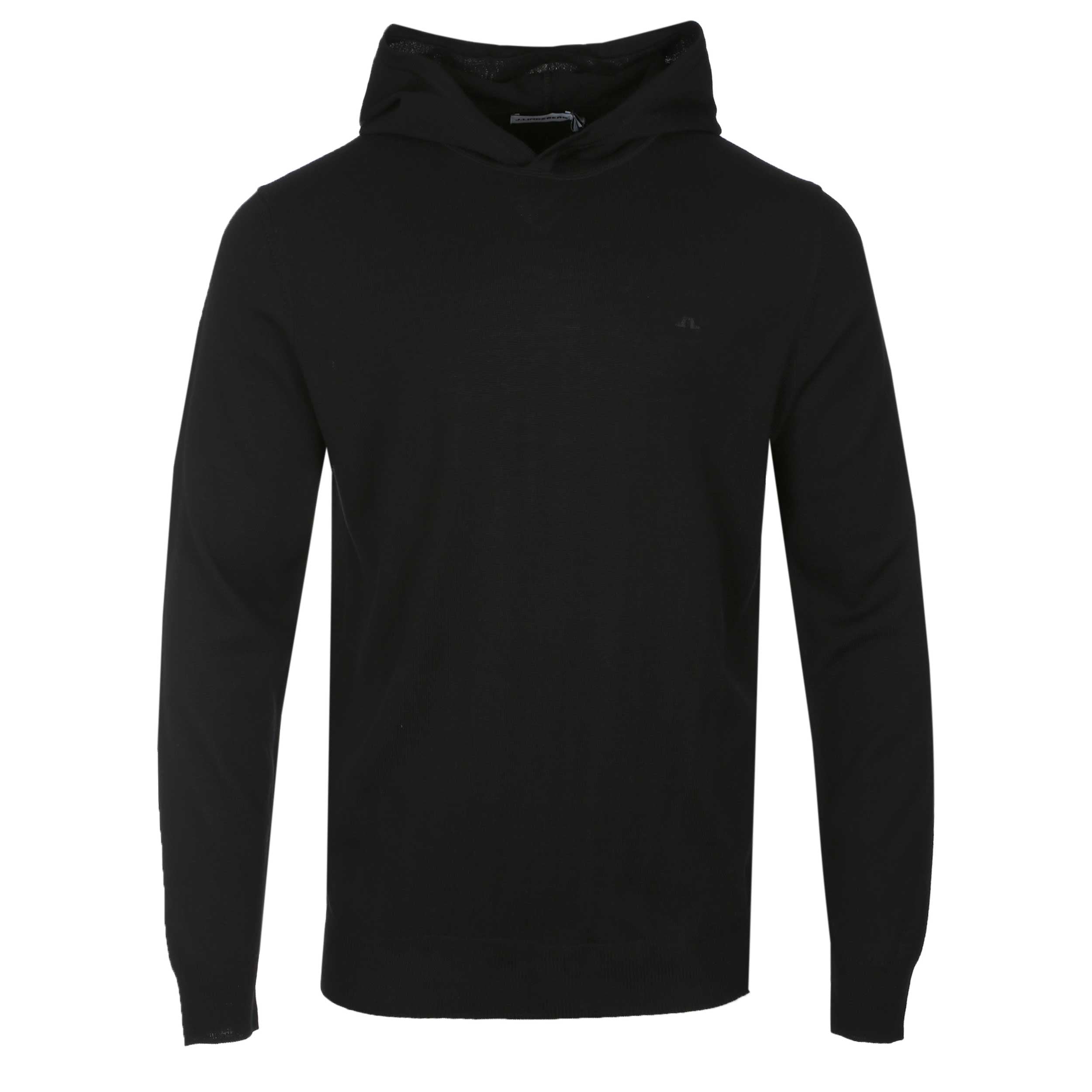 J.Lindeberg Karl Merino Hoodie Knitwear in JL Black