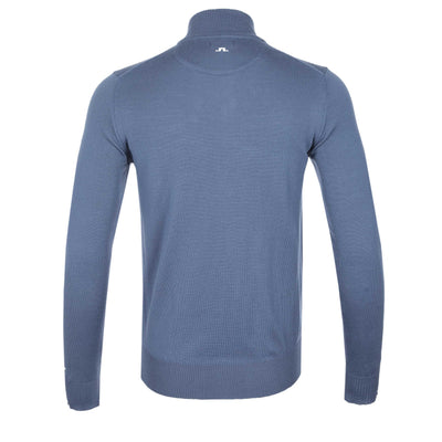 J.Lindeberg Kian Zipped Sweater in Vintage Indigo Back