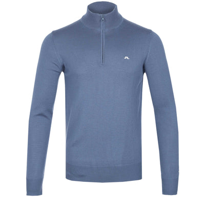 J.Lindeberg Kian Zipped Sweater in Vintage Indigo