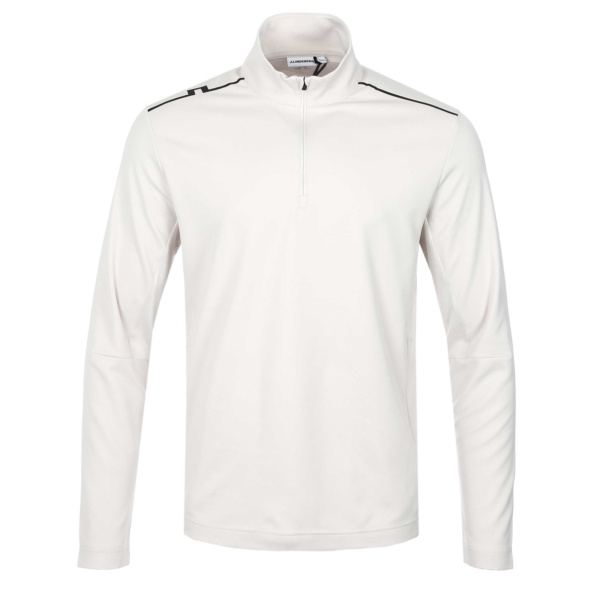J.Lindeberg Leon Quarter Zip Mid Layer in Moonbeam