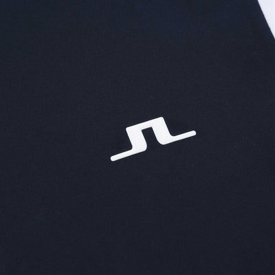 J.Lindeberg Lucas Quarter Zip Hood in JL Navy Logo