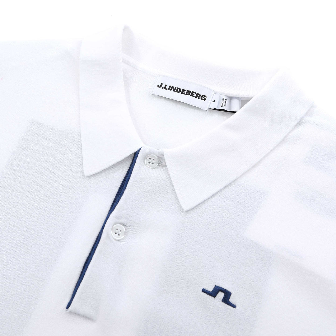 J.Lindeberg Matheo Knit Golf Polo in White – Norton Barrie