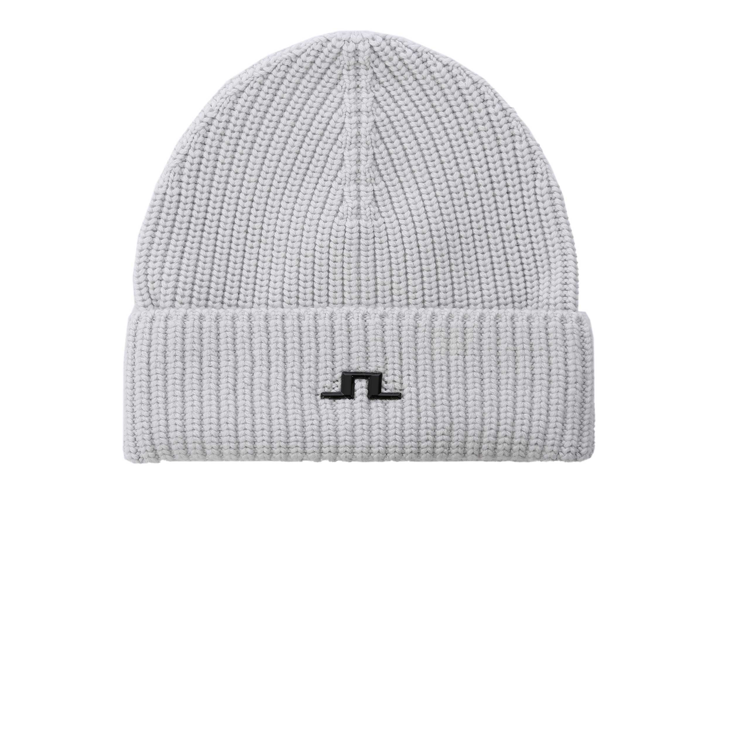 J.Lindeberg Merino Beanie Hat in Moonbeam