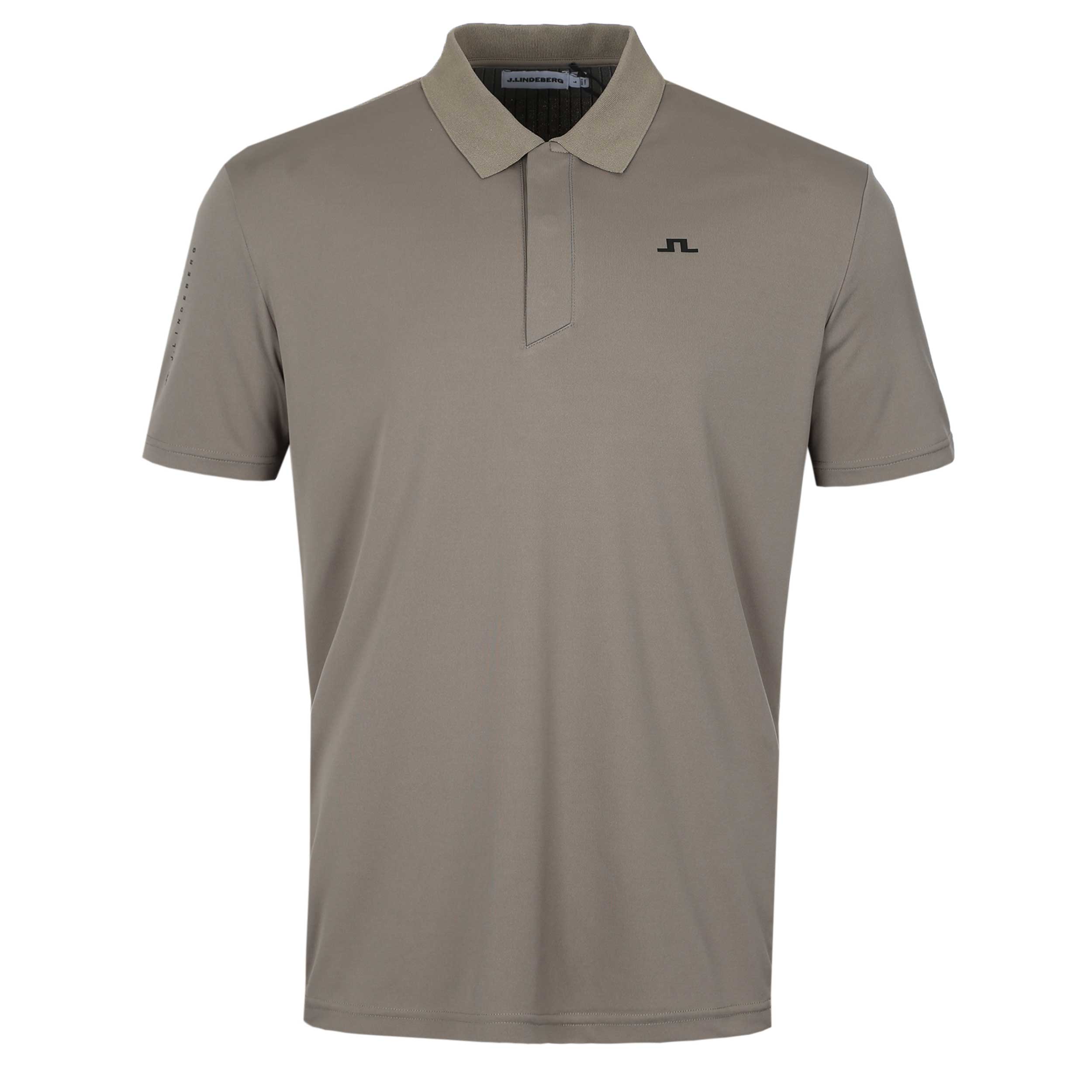 J.Lindeberg Neri Hybrid Knit Polo Shirt in Brindle