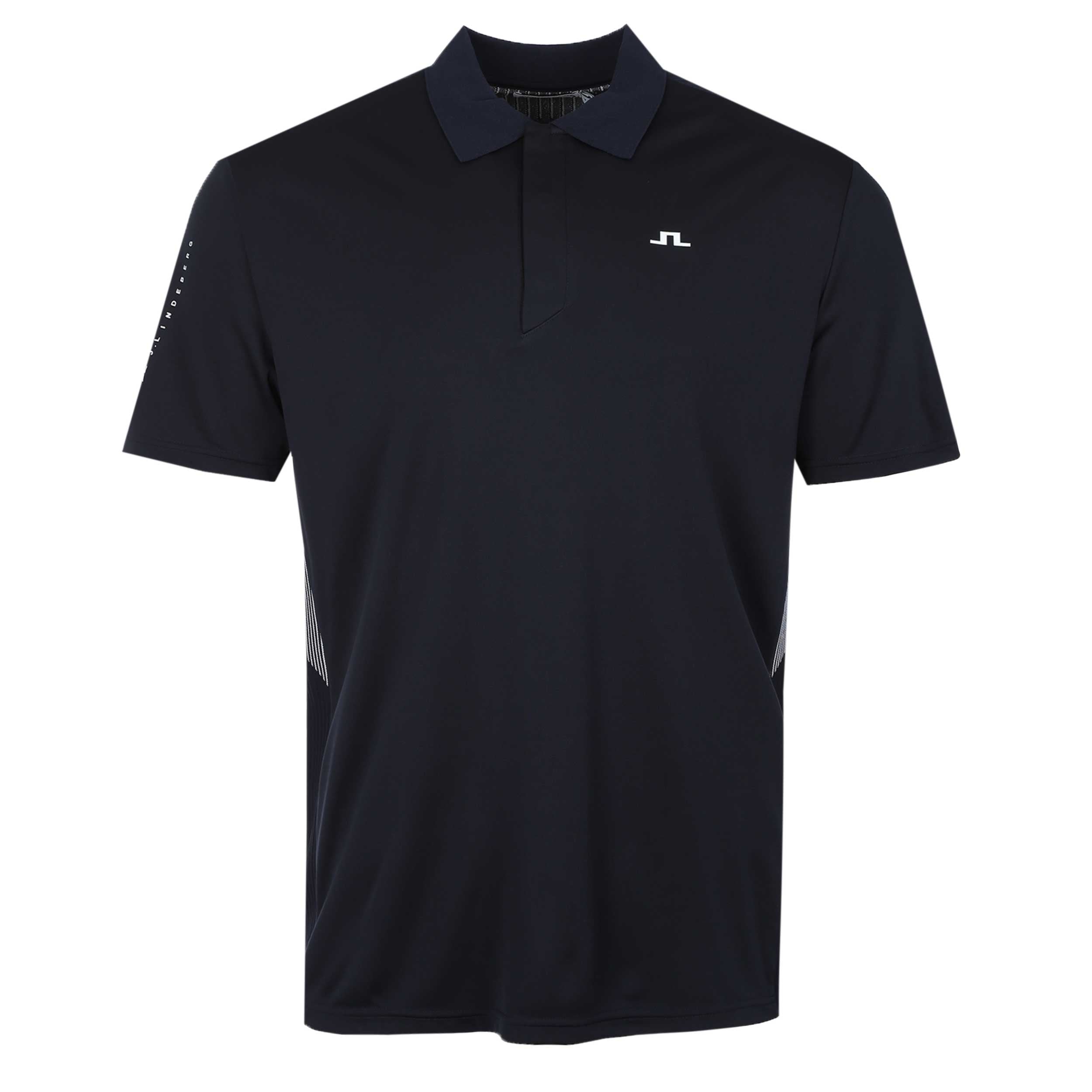 J.Lindeberg Neri Hybrid Knit Polo Shirt in JL Navy