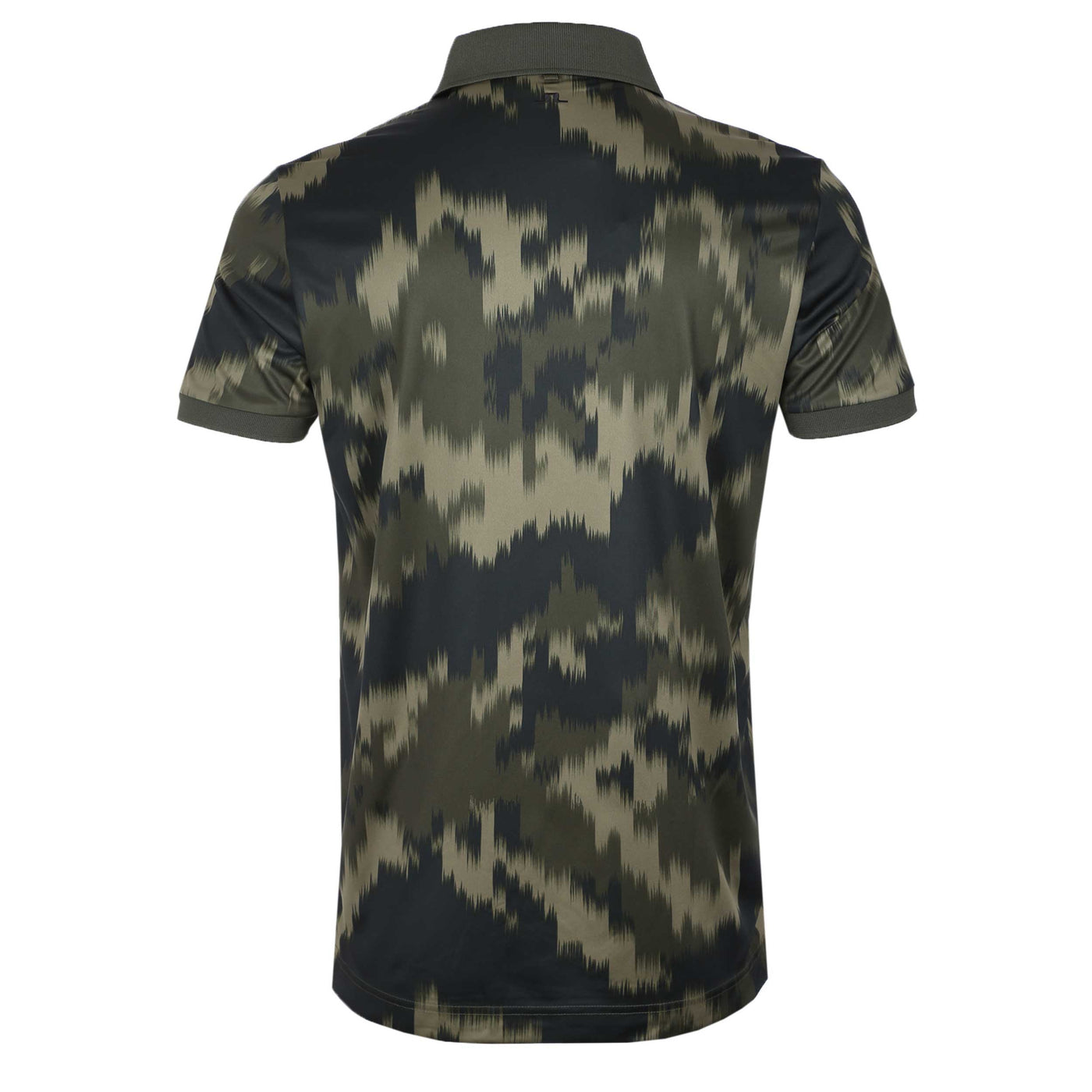 J.Lindeberg Tour Tech Print Polo Shirt in Warp Forest Back