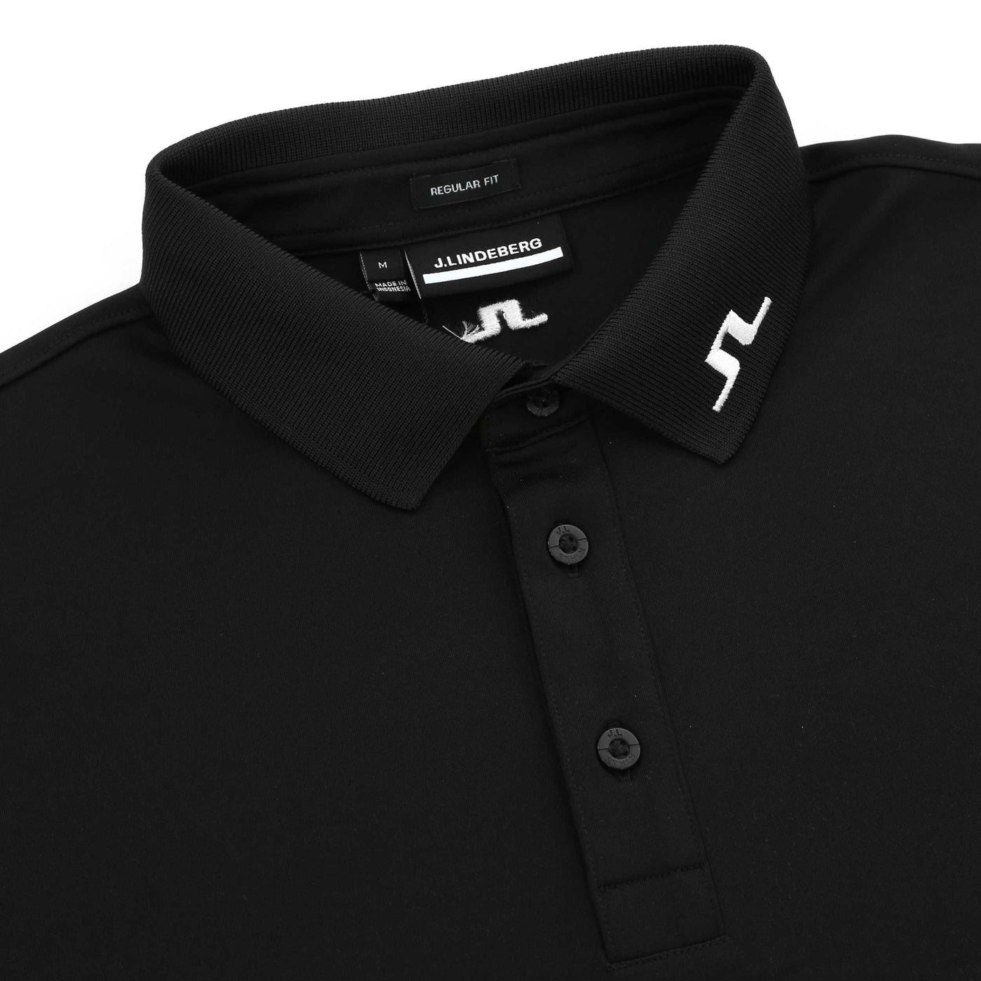 J.Lindeberg Tour Tech Regular Fit Polo Shirt in Black Placket