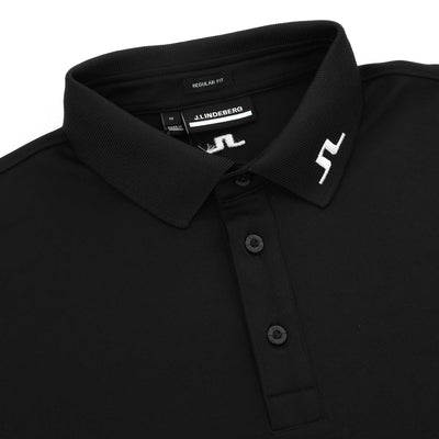 J.Lindeberg Tour Tech Regular Fit Polo Shirt in Black Placket