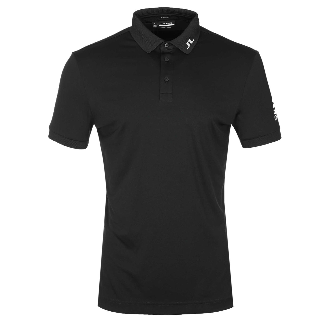 J.Lindeberg Tour Tech Regular Fit Polo Shirt in Black