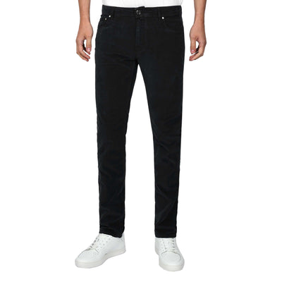 Jacob Cohen Bard 5 Pocket Moleskin Jean in Black