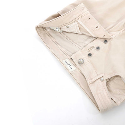 Jacob Cohen Bard Beige Badge Moleskin Jean in Winter White Fly