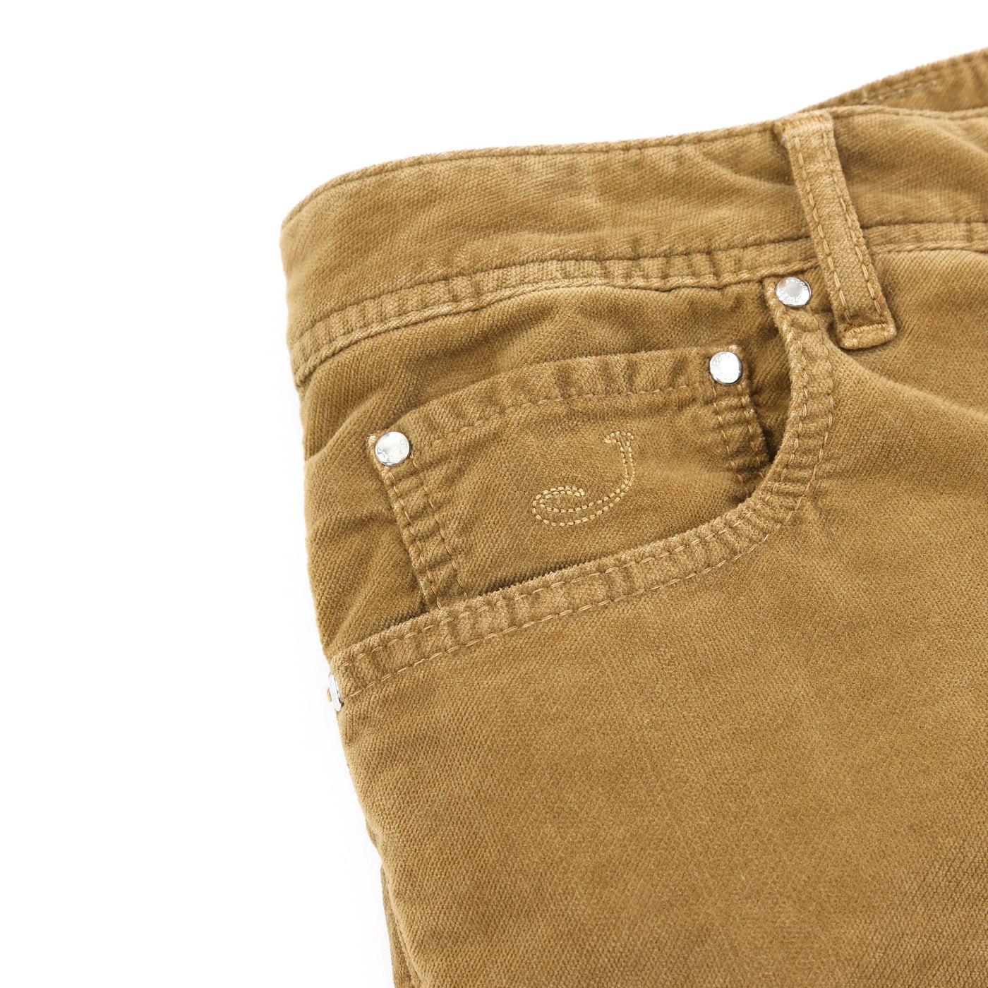 Jacob Cohen Bard Fast 5 Pocket Moleskin Jean in Sand Pocket