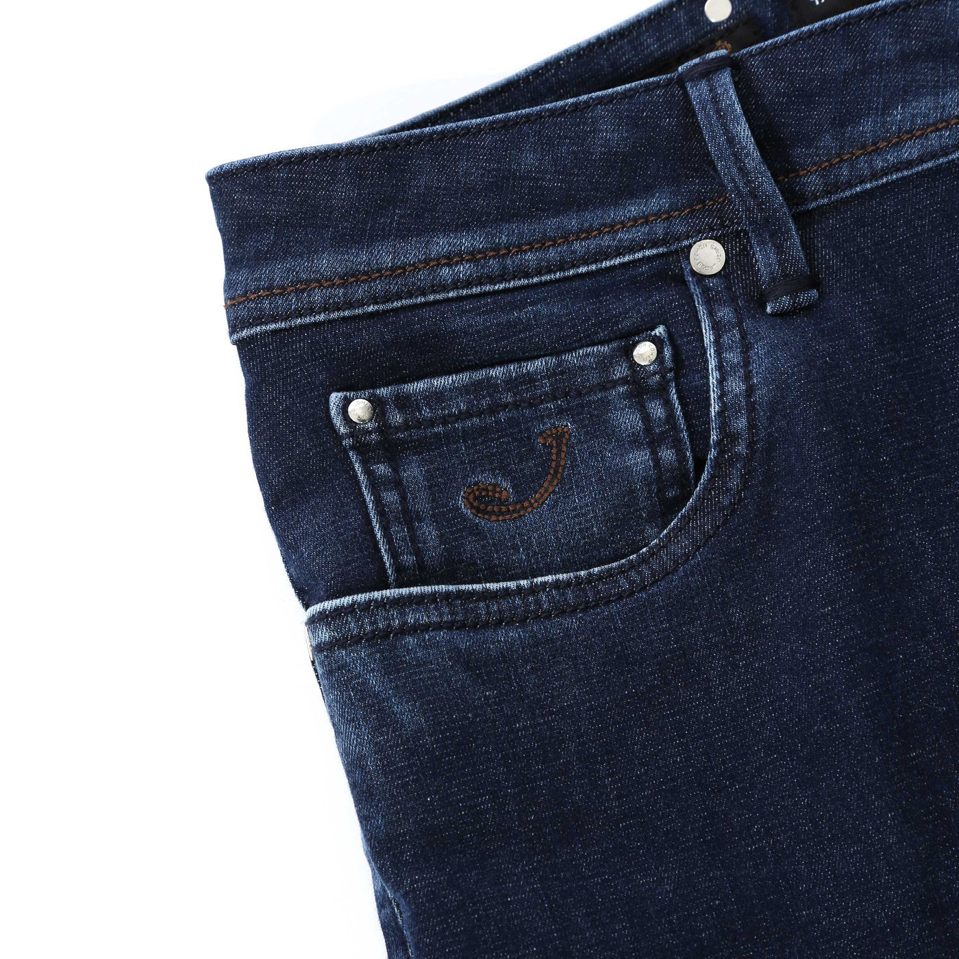 Jacob Cohen Bard Jean in Dark Blue Denim with Lizard Badge Pocket