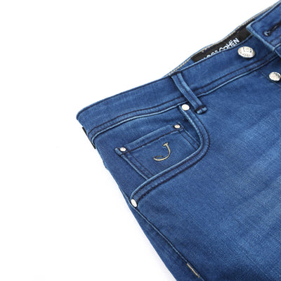 Jacob Cohen Bard Jean in Mid Blue Denim Pocket