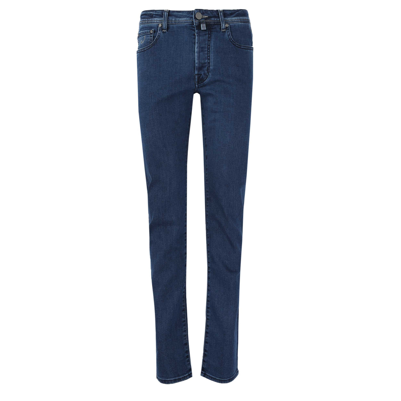 Jacob Cohen Bard Navy Badge Jean in Medium Blue Denim