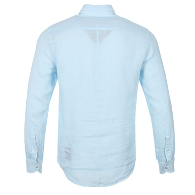 Jacob Cohen Basic Linen Shirt in Sky Blue Back