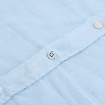 Jacob Cohen Basic Linen Shirt in Sky Blue Button