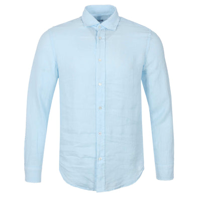 Jacob Cohen Basic Linen Shirt in Sky Blue