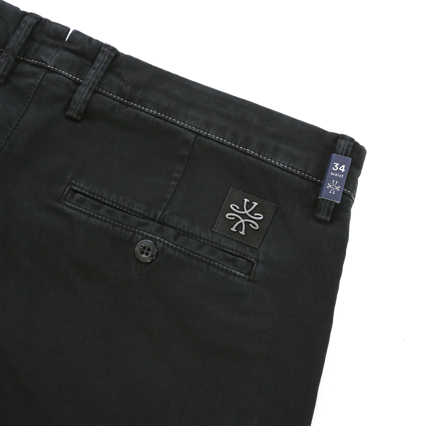 Jacob Cohen Bobby Comf Chino in Black Logo