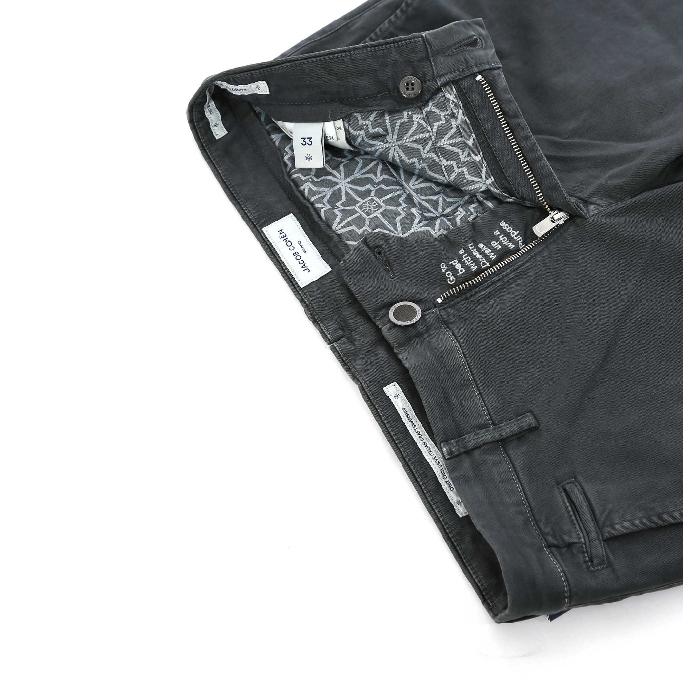 Jacob Cohen Bobby Comf Chino in Grey Fly