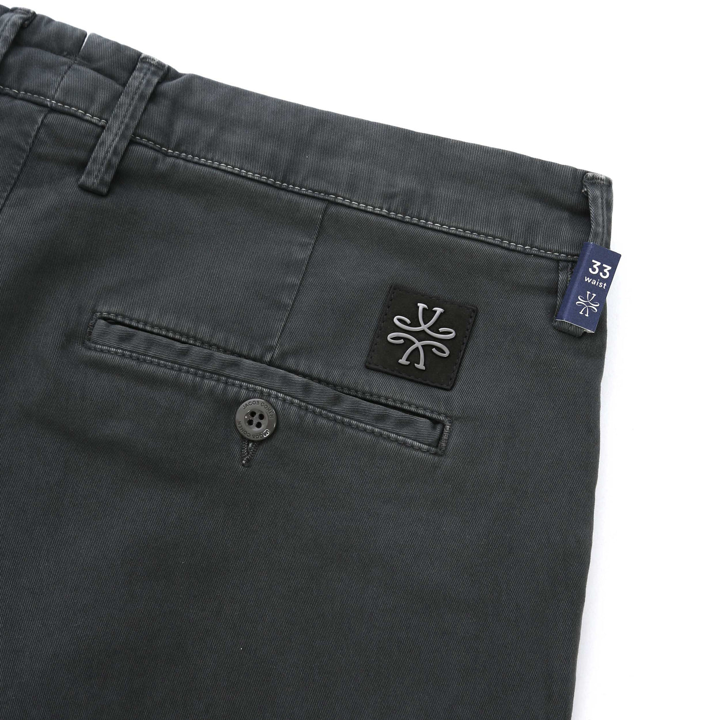 Jacob Cohen Bobby Comf Chino in Grey Logo