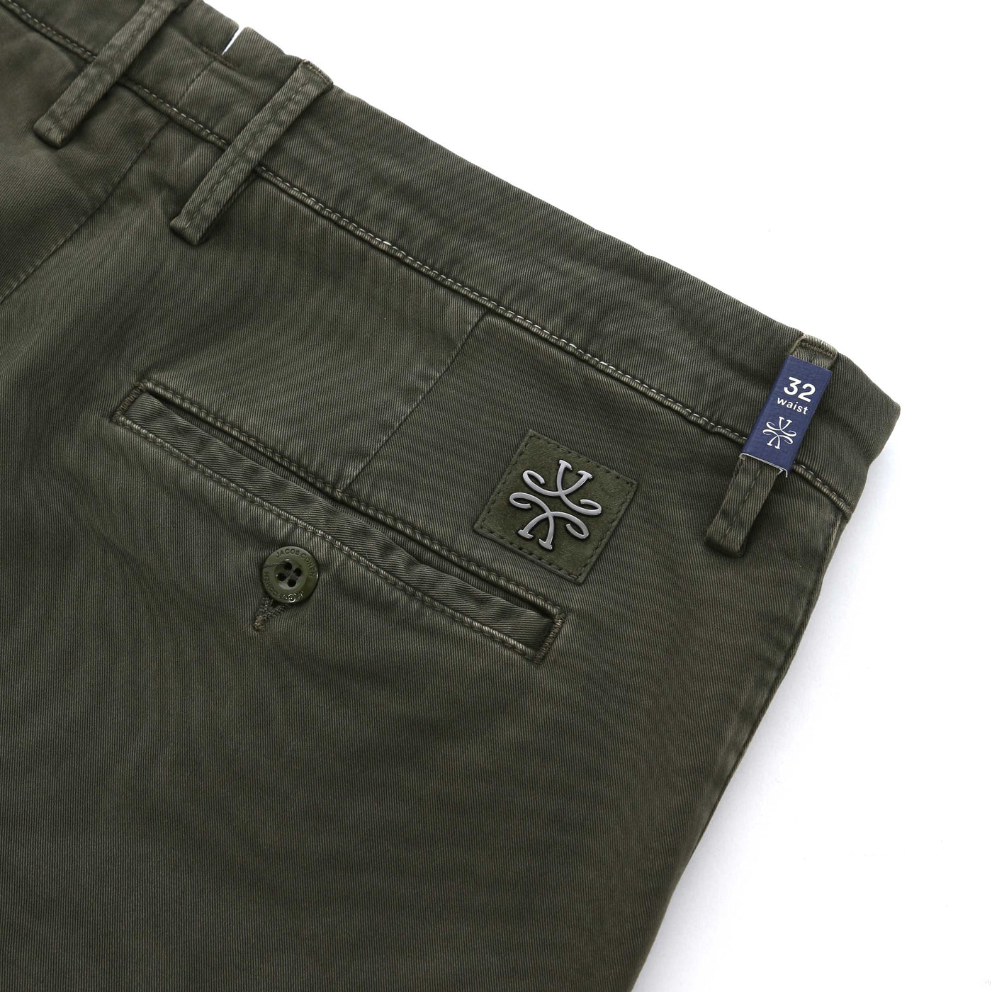 Jacob Cohen Bobby Comf Chino in Khaki Logo