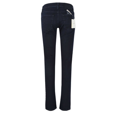 Jacob Cohen Nick Navy Blue Badge Jean in Dark Blue Denim Back