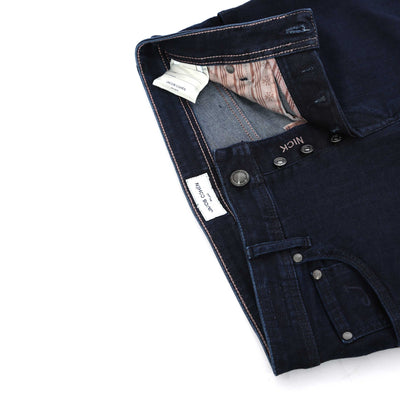 Jacob Cohen Nick Navy Blue Badge Jean in Dark Blue Denim Fly
