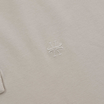 Jacob Cohen Tipped Polo Shirt in Cream Logo