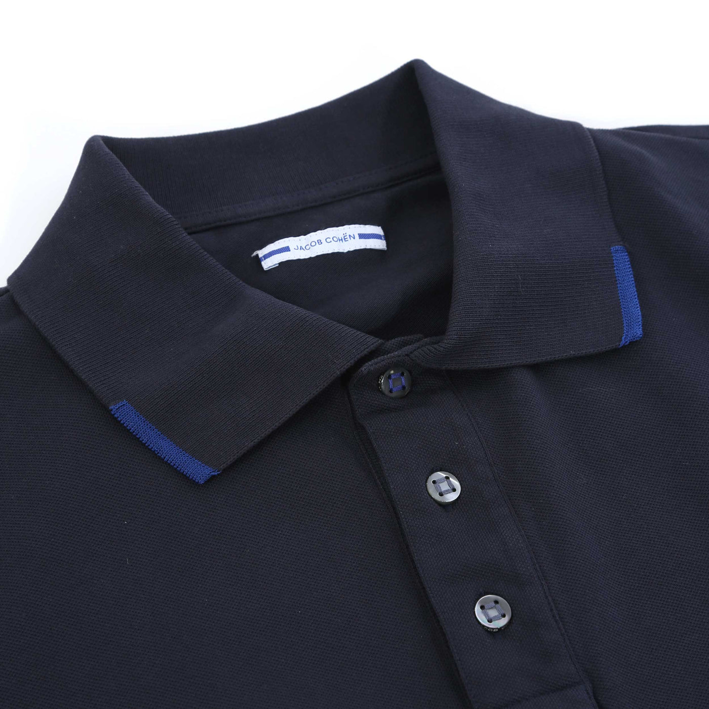 Jacob Cohen Tipped Polo Shirt in Navy Collar