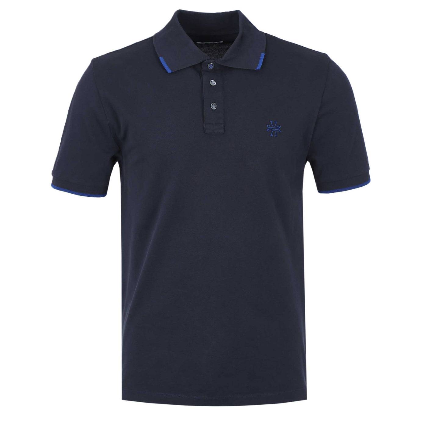 Jacob Cohen Tipped Polo Shirt in Navy