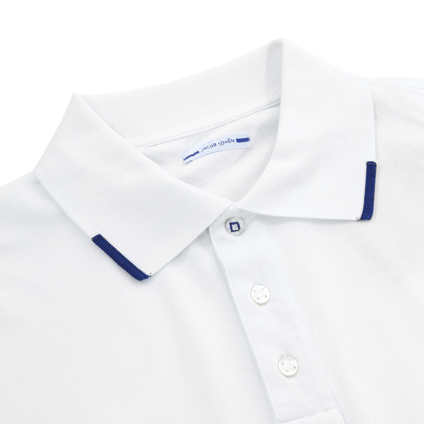 Jacob Cohen Tipped Polo Shirt in White Collar