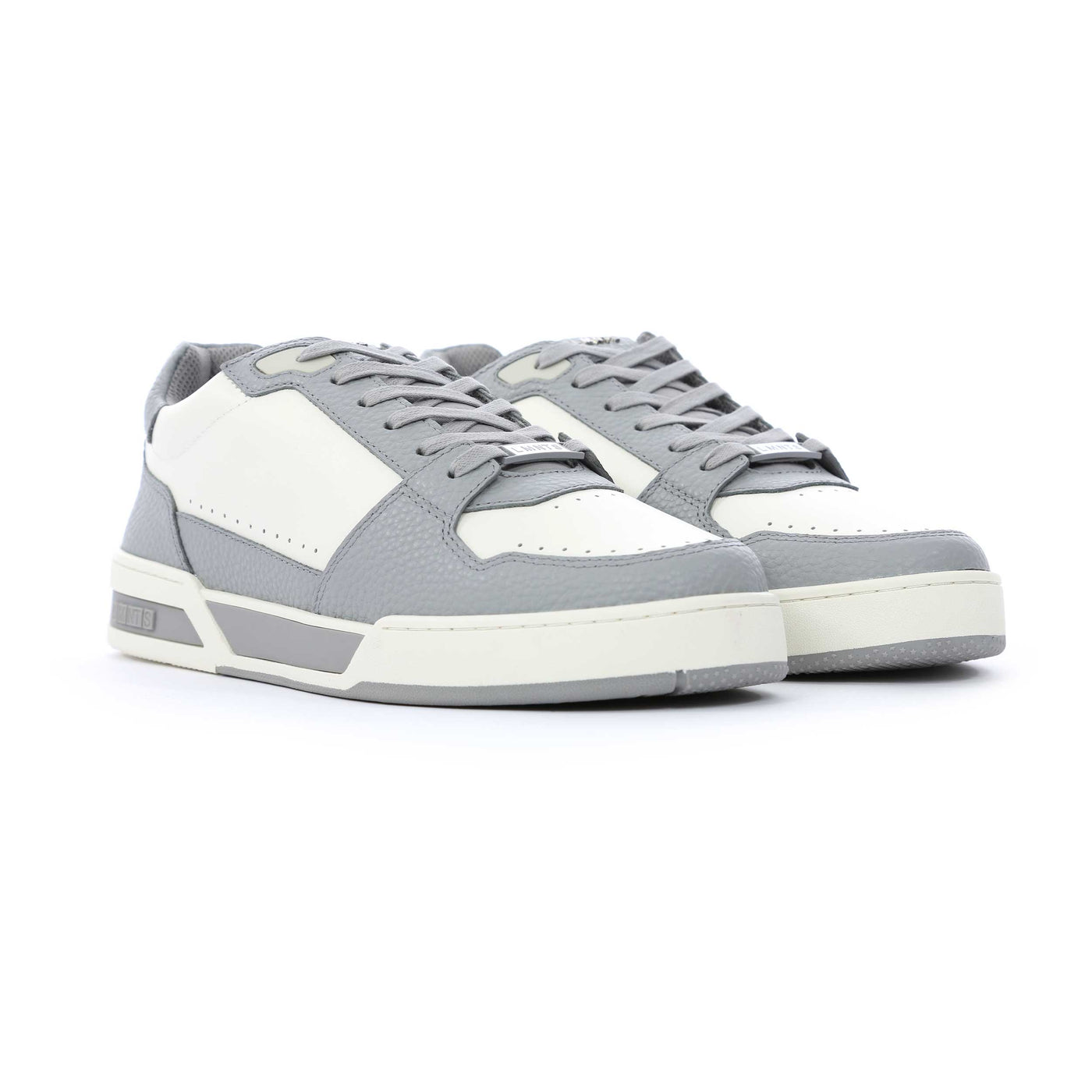 LMNTS Porter Tumbled Trainer in Grey & White Pair