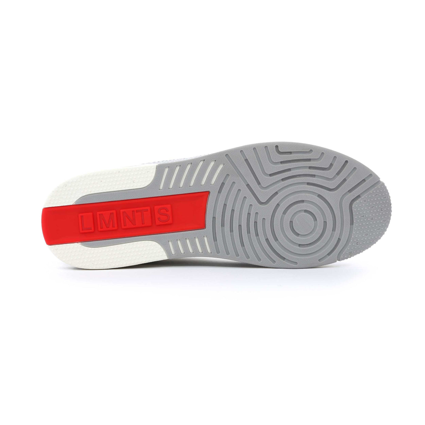 LMNTS Porter Tumbled Trainer in Grey & White Sole