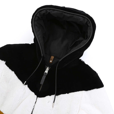 Mackage Fabia Ladies Jacket in Black, White & Mustard Hood