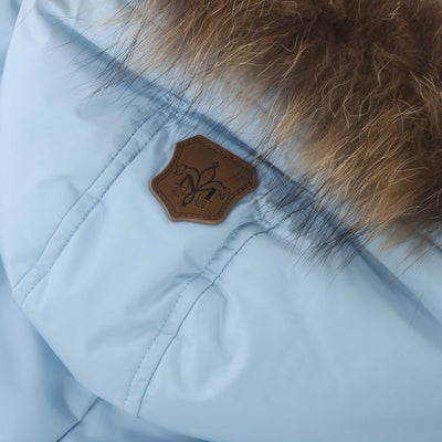 Mackage LeeLee FR Kids Jacket in Icey Blue Hood Logo